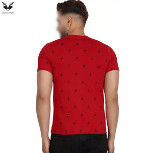 T-shirts tricotés 100 % coton pour hommes, couleur rouge et noir, confortables, qualité supérieure, best-seller, prix usine 2026 - Product Image 2