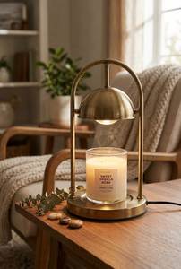 Calentador de Velas Eléctrico con Portavelas de Vidrio para Velas Aromáticas, Lámpara Calentadora de Velas para Uso en Interiores y Aromaterapia - Product Image 6