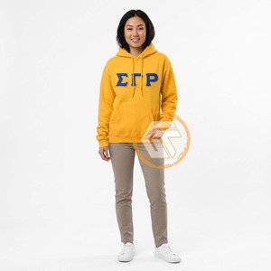 GREEK TREASURES Sudadera con Capucha Personalizada Sigma Gamma Rho para Mujer, Informal, Ecológica, Transpirable, de Algodón y Felpa, Bordada, Sólida - Product Image 4