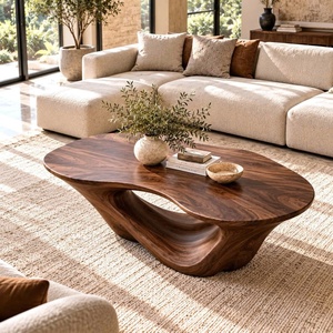 Table basse Luxali en bois massif moderne, faite à la main, écologique, durable, facile à nettoyer, décoration antique, meubles pour la maison - Product Image 1
