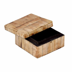 FAIZA CRAFT FC-185 Boîte à bijoux artisanale écologique classique en os incrusté, de haute qualité, personnalisable, à un seul niveau, pour rangement décoratif - Product Image 6