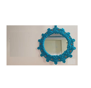 Fresh <b>Design</b> Bedroom Decor Handmade Woven <b>Frame</b> Boho Tapestry Bohemia Indoor Decorative Macrame Mirror <b>Wall</b> Hanging - Product Image 3