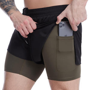 Custom Private Label Double Decker Gym Shorts OEM Bulk 2 in 1 Sports Shorts Wholesale Fitness Manufacturer - Product Image 3