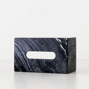 <b>Grey</b> Tissue Holder Luxury Stone Tissue <b>Box</b> Modern Decorative Bathroom Tabletop Home Organizer Accessory morchuna brown being - Product Image 6