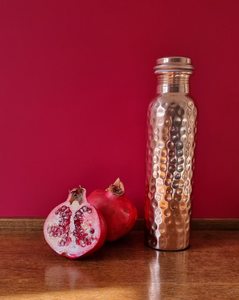 BURAQ HANDICRAT Copper Water <b>Bottle</b> 1L Design for Travel - Product Image 4