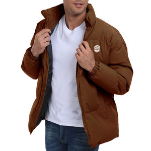 Chaqueta de Invierno Ligera de Alta Calidad para Hombre, con Capucha, Cuello Alto, Ecológica, Transpirable, con Logotipo Frontal - Product Image 5