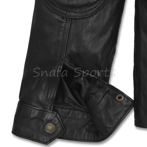 Chaqueta de Cuero Genuino para Mujer OEM con Diseño Desmontable, Elegante, Duradera e Ideal para Personalizar con la Marca - Product Image 6