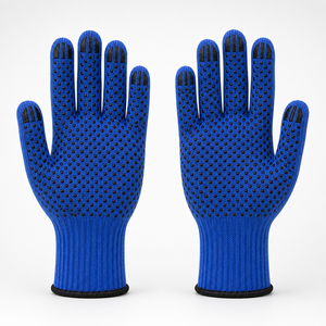 Gants de sécurité réutilisables en nylon 10 mil à pois, résistants à la chaleur, antidérapants, avec adhérence palmaire, en maille durable pour les tâches générales - Product Image 1
