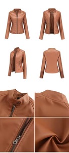 Veste en cuir véritable pour femme Proventure Industry, écologique, respirante, imperméable, réversible, mode hiver, tissu en toile - Product Image 3