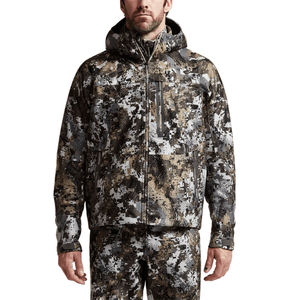 Veste de chasse pour homme à imprimé géométrique, entièrement zippée, softshell, imperméable, pour l'extérieur, automne, à capuche, manches longues, polyester - Product Image 6