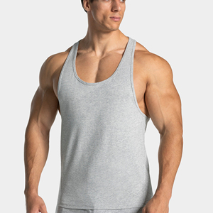 Custom Ribbed Men's White Tank Top - Premium Nylon Spandex Quick Dry Gym Vest for Fitness & Casual Undershirt - Product Image 1