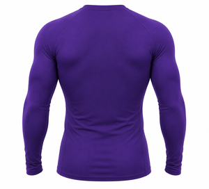 เสื้อคอมเพรสชั่นแขนยาวสีม่วงสำหรับผู้ชาย แห้งเร็ว เหมาะสำหรับออกกำลังกาย ฟิตเนส เทรนนิ่ง ซับเหงื่อ ระบายอากาศดี เหมาะสำหรับวิ่งและเล่นกีฬา - Product Image 3