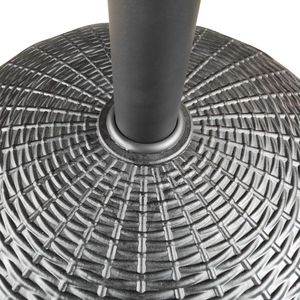 Base per Ombrellone da Patio in Metallo Verniciato a Polvere Nera, 22 Libbre, Rotonda - Product Image 4