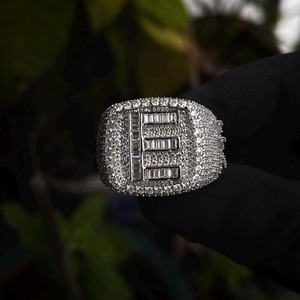 Iced Championship <b>Ring</b> Custom <b>Mens</b> 925 Sterling <b>Silver</b> VS+ Moissanite 5CT GRA Certified Prong Set Hip Hop Statement Jewelry - Product Image 1