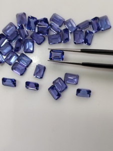 แทนซาไนต์สีน้ำเงินธรรมชาติ 7x5 มม. ทรงแปดเหลี่ยม คุณภาพดีที่สุด พลอยหลวมสำหรับทำเครื่องประดับ - Product Image 1