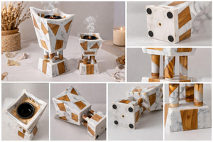 FAIZA CRAFT Brûleur d'encens en bois d'acacia et résine, forme mosquée, de qualité supérieure, pour la maison islamique, fait main - Product Image 6