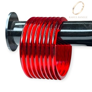 Latest Kashmiri <b>Red</b> Jelly Acrylic Bangles Set for Women Stylish Acrylic Fashion Jewellery Wholesale Price Global Export - Product Image 3