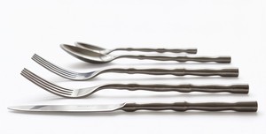 Ensemble de couverts de luxe moderne et élégant en acier inoxydable, 5 pièces, avec étui, finition miroir, promotion, pour hôtel - Product Image 3