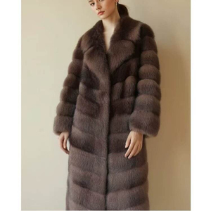 Manteau long en fausse fourrure pour femme avec ceinture, couleur unie, épais et chaud, vêtement d'extérieur d'hiver, manches longues, coupe ample avec poches - Product Image 2