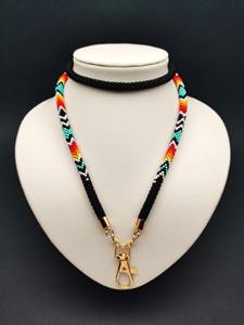 Cadena de 18 pulgadas de moda, tipo halter, de aleación personalizada, hecha a mano, con pedrería de cristal, para mujer, con diseño de cuerpo hueco y estilo barra nocturna natural - Product Image 3