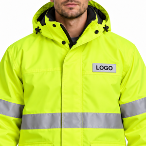Chaqueta de seguridad de alta visibilidad, chaleco de trabajo reflectante, impermeable, transpirable, chaqueta de seguridad para la construcción y el tráfico para hombres y mujeres - Product Image 3