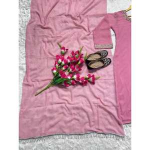 Traje de Fiesta para Mujer con Trabajo a Mano Real de Moti, con Dupatta, Elegante Conjunto de Pantalón y Blusa - Product Image 5