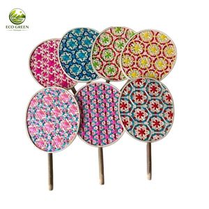 Unique Eco-friendly Handmade Traditional Red & Blue <b>Bamboo</b> Weaving Fan for Party Decor Coasters Kitchen <b>Placemats</b> Multi-size - Product Image 2