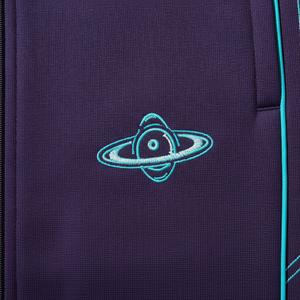 Conjunto Deportivo Unisex Morado, Chaqueta con Cierre Completo y Pantalones con Estampado Geométrico, Transpirable, Estilo Deportivo, Ropa de Otoño - Product Image 6