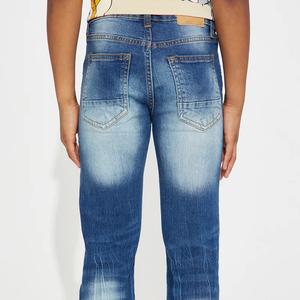 Boys Designer Inspired <b>Denim</b> Pants With Durable Soft <b>Material</b> With High Quality Stitching OEM Service Designing With Logo Casual - Product Image 6