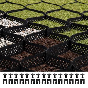 แผ่นตาข่ายกรวดขนาด 3 นิ้ว ความลึก 24.93 x 9.52 ฟุต รับน้ำหนักได้ 1880 ปอนด์ต่อตารางฟุต แผ่นตาข่ายระบายน้ำสำหรับพื้นหญ้า ขนาด 7600 x 2900 มม. สำหรับทางเดินรถ - Product Image 5