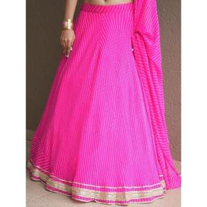 Magnifique Georgette Sangeet rose imprimé Lahariya Wear Lehenga Choli - Product Image 1