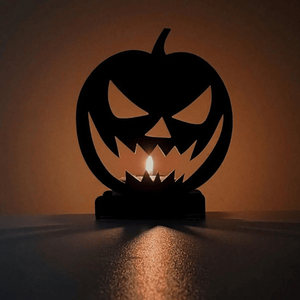 CIFbuy Portacandele Gotico Classico Nero a Forma di Zucca di Halloween, Centrotavola Spaventoso per Casa Stregata, Decorazione per Halloween - Product Image 3