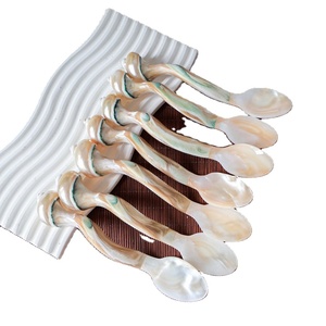 Cuchara de café de nácar de lujo Artesanías personalizables ecológicas de alta calidad para bodas y cenas - Product Image 3