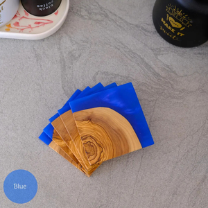 Juego de Posavasos de Madera Hechos a Mano ArtisanVibe, Posavasos Ecológicos Vintage de 10 cm de Diámetro para Cerveza, Café, Té (4 Piezas Antideslizantes) - Product Image 2