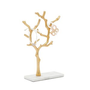 Metal & Marble Jewellery Stand Sculpture <b>Tree</b> Shape Jewelry Organizer Display Holder for <b>Necklaces</b> Earrings Bracelets Rings Home - Product Image 1