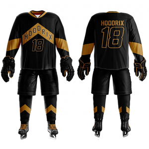 Maillot de hockey sur glace personnalisé, uniforme, sublimation, vente en gros, ensemble d'équipe, fabricant, jeunes, adultes, hommes, femmes, en vrac, OEM, ODM, directement de l'usine - Product Image 1