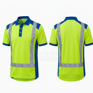 Chemises polo de travail en polyester haute visibilité pour hommes, adaptées aux équipes de construction, aux travailleurs de service et au personnel d'usine - Product Image 3