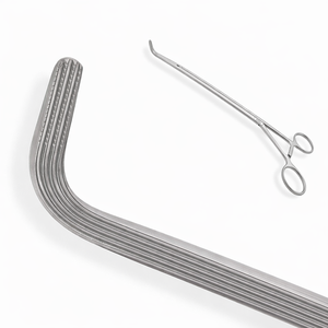 Dissecteur incurvé professionnel VATS, tige de 7 mm, mâchoires dentelées, longueur totale de 33,5 cm, longueur de travail de 23,3 cm, sans cliquet – ZETOMEDPRO - Product Image 1