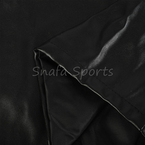 กางเกงขาสั้นหนังผู้ชายลำลองสำหรับออกกำลังกาย ใส่ได้ในฤดูร้อน แฟชั่นใหม่ กางเกงขาสั้นลำลองผู้ชาย หนังแท้ 100% - Product Image 5