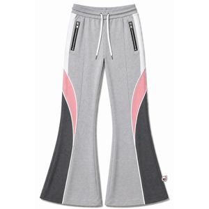 Men <b>Flare</b> Pants High Quality Drawstring Color Blocked Side Pockets Casual Style Breathable <b>Wholesale</b> Knitted Fabric Autumn Wear - Product Image 5