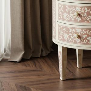 Mesa de Cajones con Incrustaciones de Hueso de ILAHI, Diseño Moderno con Detalles de Ágata, Almacenamiento de Tres Niveles, Mueble Portátil para el Hogar - Product Image 2