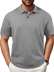 Chemise décontractée pour homme, nouvelle collection été 2025, style européen et américain, avec col rayé et manches courtes, personnalisable avec logo ODM - Product Image 6
