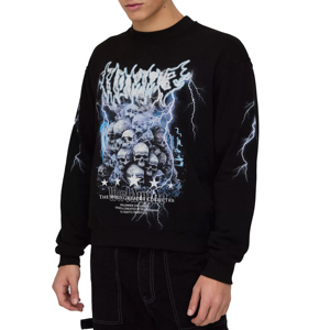 Sweat-shirts en coton de haute qualité à col rond, unis, surdimensionnés, avec logo personnalisé, sweat-shirts épais, fabricant - Product Image 1