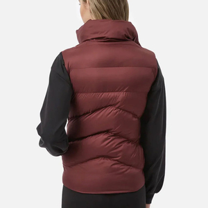 Chaleco Acolchado de Invierno para Mujer, Ligero, Sin Mangas, de Poliéster y Cuero, Transpirable, Resistente al Viento, con Cierre Frontal - Product Image 2