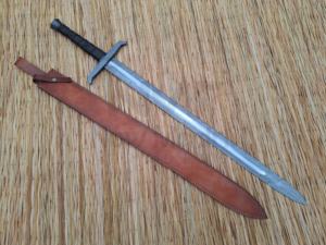 DAMAS FAIT À LA MAIN BWRAP POIGNÉE EN CUIR ROI ARTHUR EXCALIBUR ÉPÉE NMT-2526 - Product Image 2