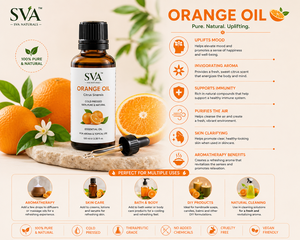 Orange Essential Oil Citrus Sinensis Cold Pressed 100% Pure & Natural Aroma Oil for Aromatherapy Cosmetic & DIY Use Supply - Product Image 4
