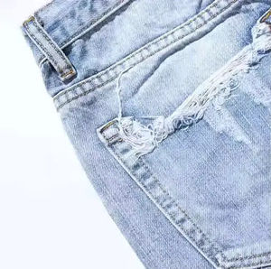 Pantalones Cortos de Mezclilla Elásticos de Alta Calidad para Hombre, Color Personalizado, Transpirables, para Deportes al Aire Libre, Casuales, de Verano, OEM - Product Image 6