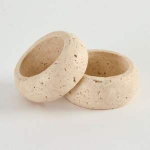 Bol rond en marbre design avec base élégante en travertin, décoration de luxe unique pour salon ou chambre à coucher - Product Image 5