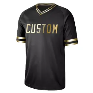 High Quality Custom Wholesale Polyester Team Youth Vintage Mesh Embroidery for Mens Sublimation Baseball Jerseys - Product Image 3