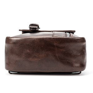 Bolsa de Viaje de Cuero Genuino de Alta Calidad de Fábrica, Bolsa de Cintura de Cuero, Bolsa de Pecho de Cuero para Hombre - Product Image 3